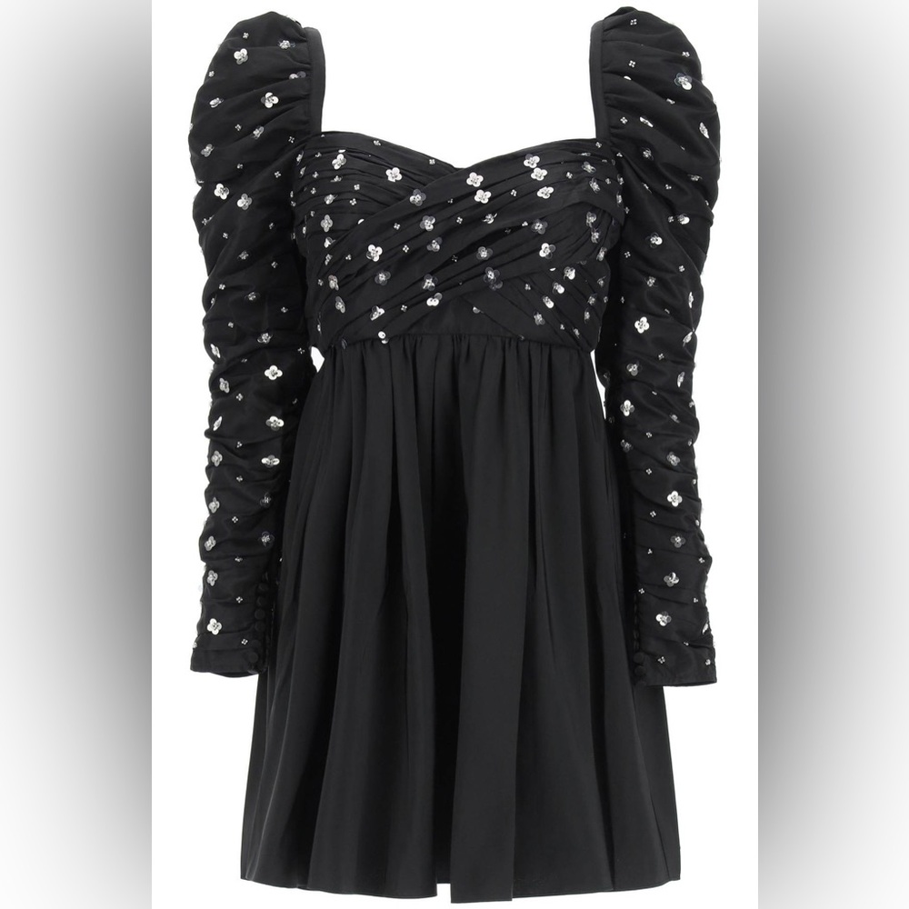 Self Portrait Cluster Sequin Taffeta Mini Dress NWT